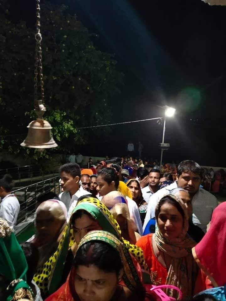Devotees at the temple