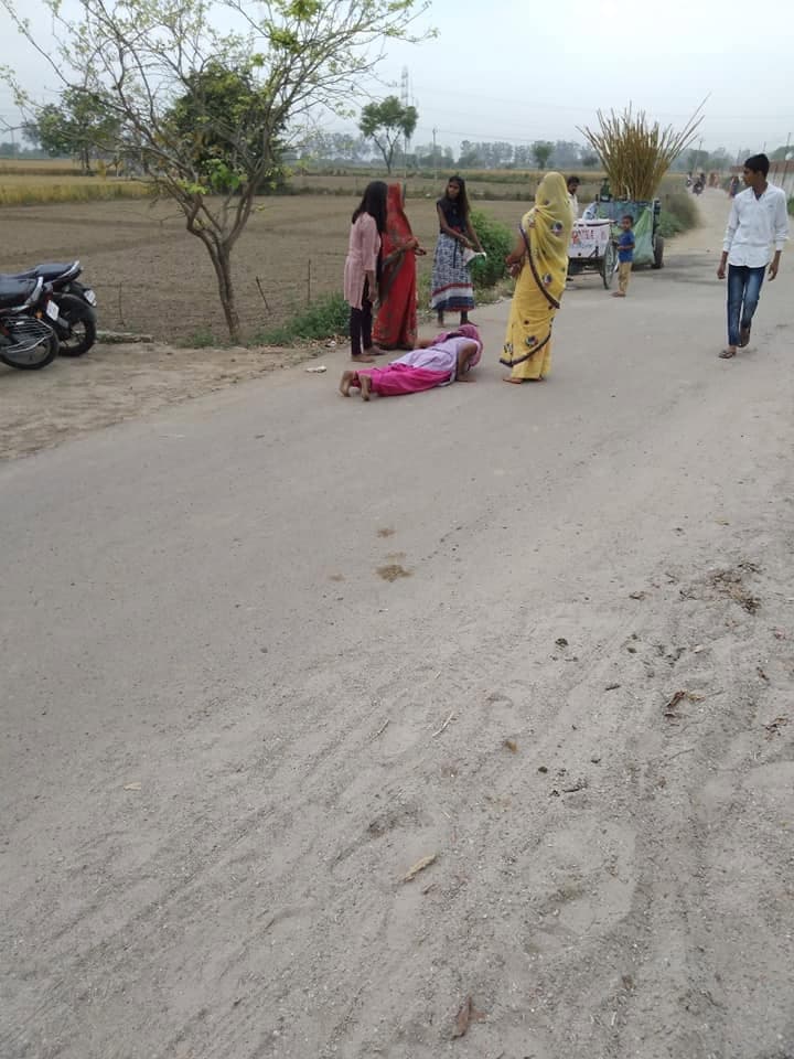 Families visiting the temple
